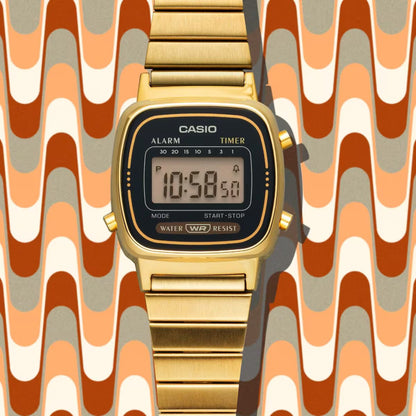 RELOJ CASIO ORIGINAL DE ACERO DORADO  LA-670WGA-1 | CAS-271