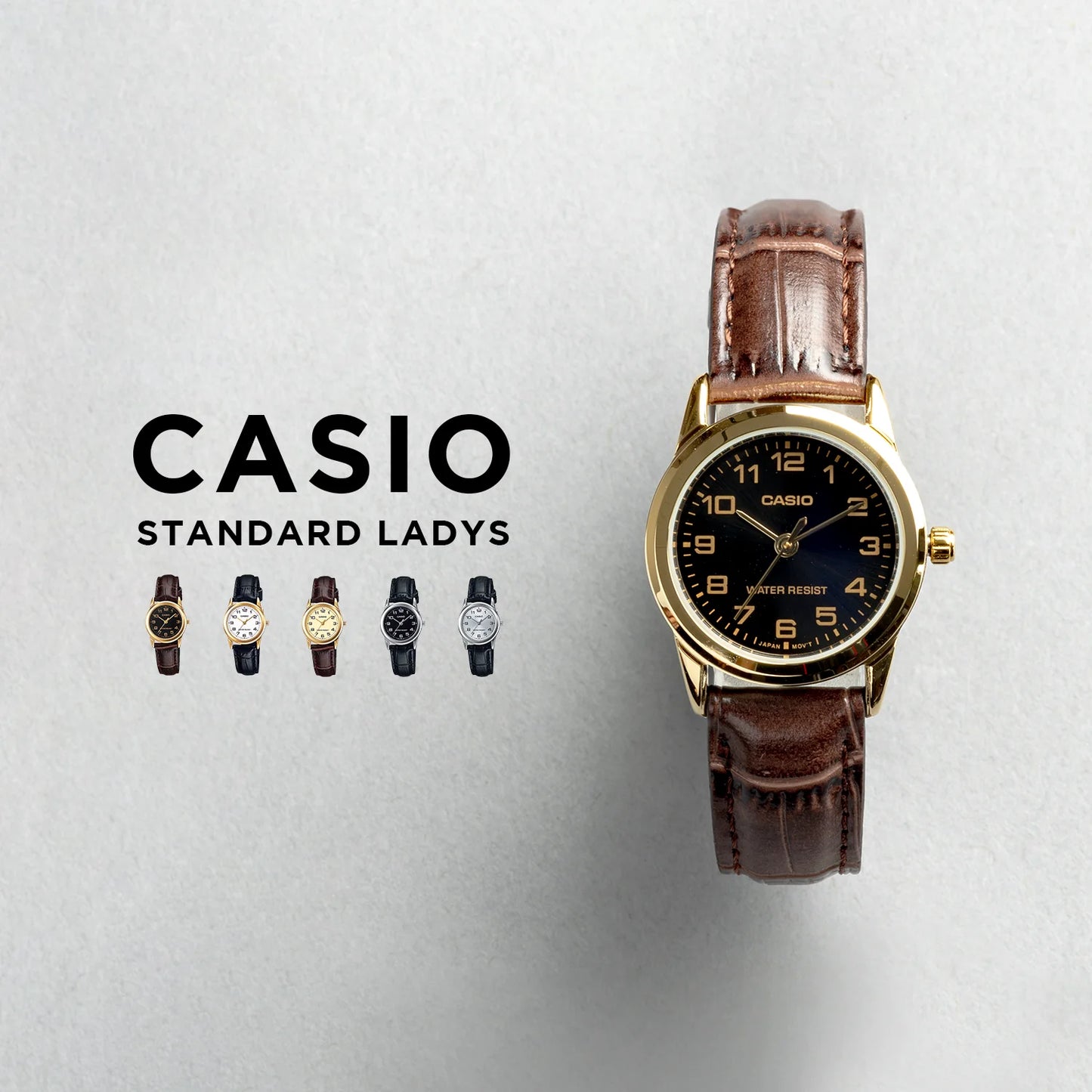 RELOJ CASIO ORIGINAL ANALÓGICO LTP-V001GL-1B MARRON | CAS-41