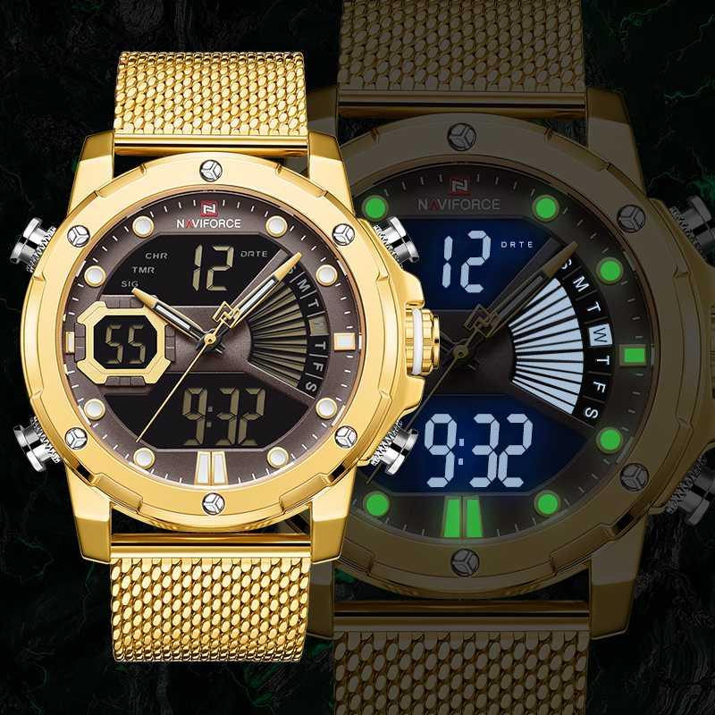 RELOJ NAVIFORCE ORIGINAL - ELEGANTE Y CASUAL - Dorado| NAV-61