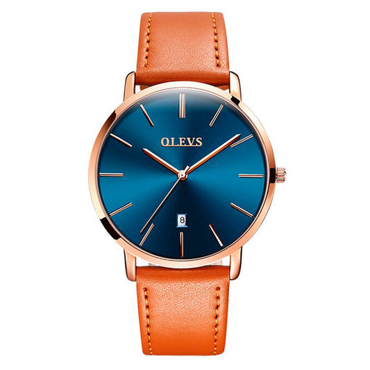 RELOJ OLEVS MARRÓN AZUL CLÁSICO | SKU: OLE-3