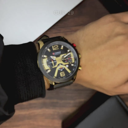 RELOJ CURREN NEGRO- ELEGANTE NEGRO | SKU: CUR-29