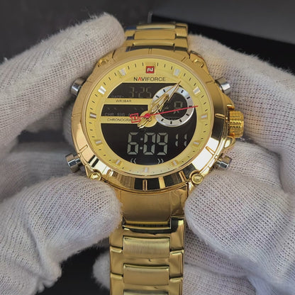 RELOJ NAVIFORCE ORGINAL - ELEGANTE DORADO NF9163 | NAV-18