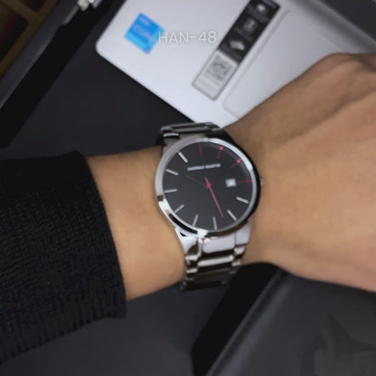 RELOJ HANNAH MARTIN - IRON BLACK AND RED | SKU: HAN-48