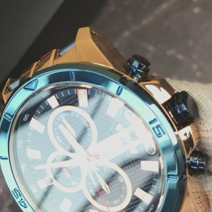 RELOJ CURREN - CUARZO ELEGANTE AZUL ORO ROSA | SKU: CUR-72
