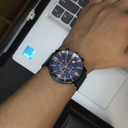 RELOJ MINIFOCUS - AZUL ACERO | SKU: MIN-11
