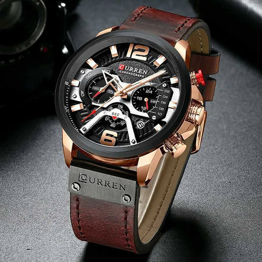 RELOJ CURREN ORIGINAL - CASUAL COLOR MARRON OSCURO 8329 | CUR-141