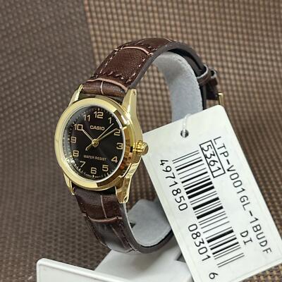 RELOJ CASIO ORIGINAL ANALÓGICO LTP-V001GL-1B MARRON | CAS-41